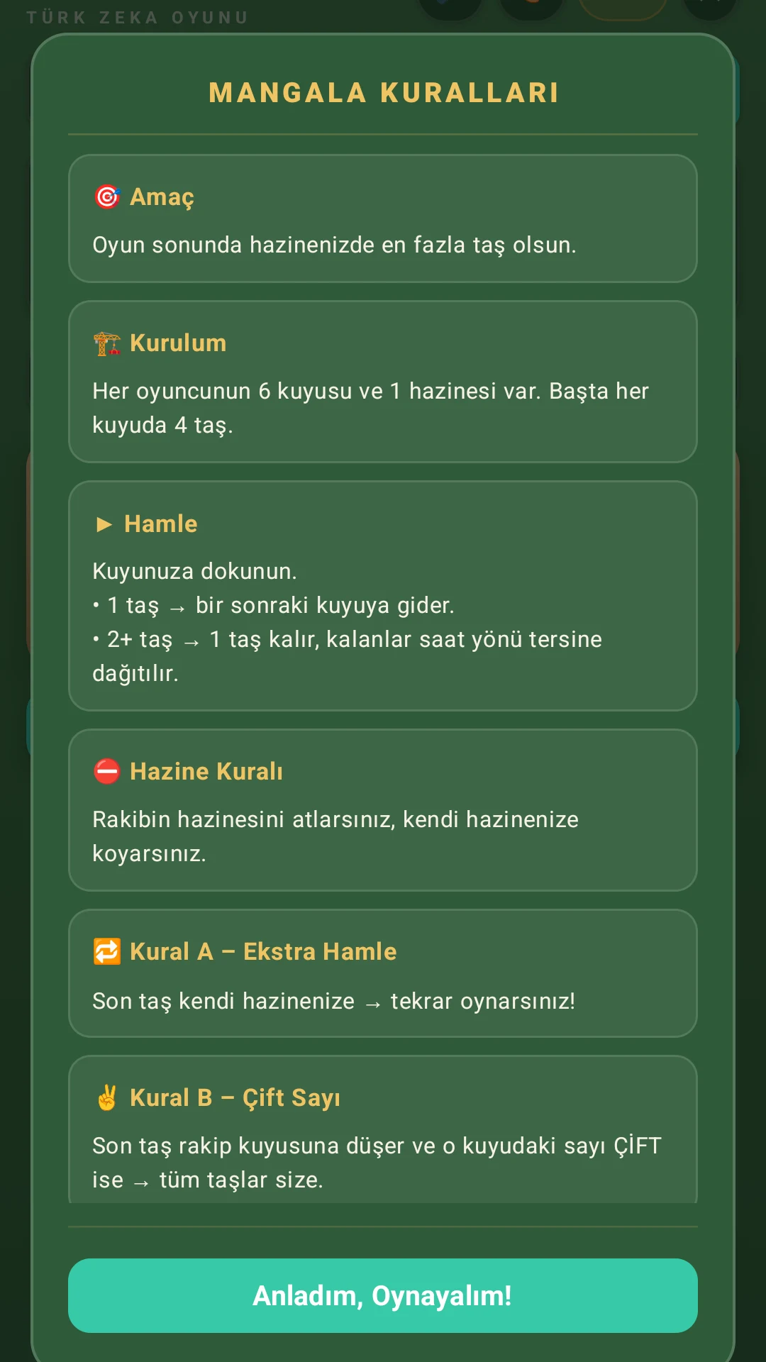 Mangala: Türk Zeka Oyunu screenshot
